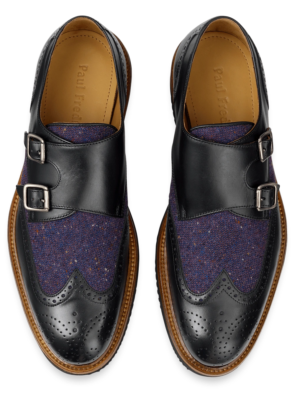 Abe Hybrid Monk Strap - Black/purple