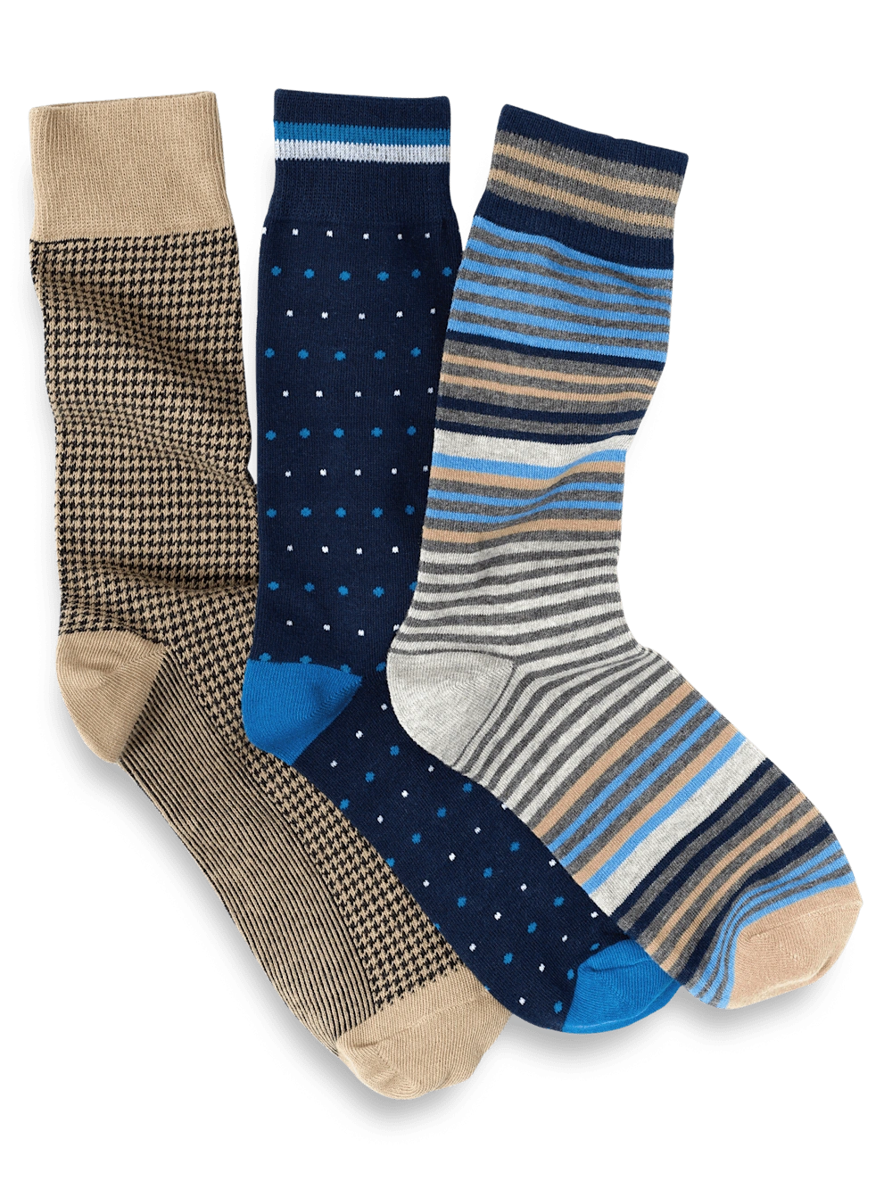 Calcetines azul multifunción, tres pares, comodidad y estilo, perfectos para ti, ¡compra ya!